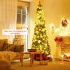 image:imageGoplus 9ft Pencil Christmas Tree Unlit Artificial Slim Xmas Tree with PVC Branch Tips Foldable Sturdy Metal Stand for Home Office School Shop Decoration9ft