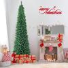 image:imageGoplus 9ft Pencil Christmas Tree Unlit Artificial Slim Xmas Tree with PVC Branch Tips Foldable Sturdy Metal Stand for Home Office School Shop Decoration9ft