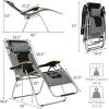 image:imageGoplus Folding Zero Gravity Lounge Chair Oversize Padded Reclining Patio Chair wBeech Armrests amp Head Pillow XL Adjustable Chair Seat Indoor Outdoor Yard Poolside Beach 1 BlueGrey