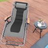 image:imageGoplus Folding Zero Gravity Lounge Chair Oversize Padded Reclining Patio Chair wBeech Armrests amp Head Pillow XL Adjustable Chair Seat Indoor Outdoor Yard Poolside Beach 1 BlueGrey