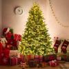 image:imageGoplus 65ft PreLit Snow Flocked Christmas Tree Artificial Snowy Xmas Full Tree with 450 LED Lights 673 Branch Tip Foldable Metal Stand for Indoor Home Office Decor