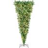 image:imageGoplus 75ft PreLit Upside Down Christmas Tree Inverted Hinged Xmas Tree with 400 Warm LED Lights 8 Lighting Modes 1100 PVC Branch Tips Artificial Decoration Tree for Indoor Home Office Party