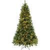 image:imageGoplus 7ft PreLit Artificial Christmas Tree Hinged Xmas Tree with 1188 Branch Tips 700 WarmWhite LED Lights Foldable Metal Stand for Festive Holiday Party Office Home Decor7ft