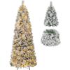image:imageGoplus 7ft PreLit Pop Up Christmas Tree Collapsible Snow Flocked Artificial Xmas Tree with 680 PVC Tips amp Pine Needles 200 Warm White LED Lights Metal Stand Home Office Party Holiday Decoration7FT