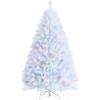 image:imageGoplus 7ft White Artificial Christmas Tree Hinged Unlit Full Xmas Pine Tree w 1156 Iridescent Branch Tips amp Metal Stand Quick SetUp for Indoor Home Office Holiday Decoration6 FT
