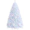 image:imageGoplus 7ft White Artificial Christmas Tree Hinged Unlit Full Xmas Pine Tree w 1156 Iridescent Branch Tips amp Metal Stand Quick SetUp for Indoor Home Office Holiday Decoration7ft