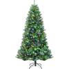 image:imageGoplus 8ft Prelit Artificial Christmas Tree Hinged Remote Control Xmas Tree w 9 Lighting Modes amp 600 Color Changing LED Lights Residential and Commercial Decoration for Indoor Holiday FestivalWarm Whitecolorful