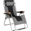 image:imageGoplus Folding Zero Gravity Lounge Chair Oversize Padded Reclining Patio Chair wBeech Armrests amp Head Pillow XL Adjustable Chair Seat Indoor Outdoor Yard Poolside Beach 1 BlueGrey