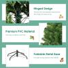 image:imageGoplus 5 FT Snow Flocked Christmas Tree Artificial Unlit Hinged Xmas Full Tree with 456 Lush Branch Tips Foldable Metal Stand Home Office Decoration Pink Gradient amp WhiteGreen