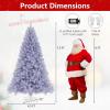 image:imageGoplus 5 FT Snow Flocked Christmas Tree Artificial Unlit Hinged Xmas Full Tree with 456 Lush Branch Tips Foldable Metal Stand Home Office Decoration Pink Gradient amp WhiteLavender