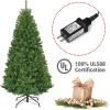 image:imageGoplus 5 FT Snow Flocked Christmas Tree Artificial Unlit Hinged Xmas Full Tree with 456 Lush Branch Tips Foldable Metal Stand Home Office Decoration Pink Gradient amp WhiteGreen