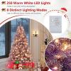 image:imageGoplus 5 FT Snow Flocked Christmas Tree Artificial Unlit Hinged Xmas Full Tree with 456 Lush Branch Tips Foldable Metal Stand Home Office Decoration Pink Gradient amp WhitePurple