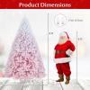 image:imageGoplus 5 FT Snow Flocked Christmas Tree Artificial Unlit Hinged Xmas Full Tree with 456 Lush Branch Tips Foldable Metal Stand Home Office Decoration Pink Gradient amp WhitePink Gradient