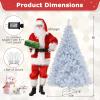 image:imageGoplus 5 FT Snow Flocked Christmas Tree Artificial Unlit Hinged Xmas Full Tree with 456 Lush Branch Tips Foldable Metal Stand Home Office Decoration Pink Gradient amp WhiteWhite