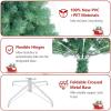 image:imageGoplus 5 FT Snow Flocked Christmas Tree Artificial Unlit Hinged Xmas Full Tree with 456 Lush Branch Tips Foldable Metal Stand Home Office Decoration Pink Gradient amp WhiteLime Green