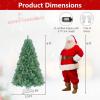 image:imageGoplus 5 FT Snow Flocked Christmas Tree Artificial Unlit Hinged Xmas Full Tree with 456 Lush Branch Tips Foldable Metal Stand Home Office Decoration Pink Gradient amp WhiteLime Green