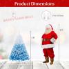 image:imageGoplus 5 FT Snow Flocked Christmas Tree Artificial Unlit Hinged Xmas Full Tree with 456 Lush Branch Tips Foldable Metal Stand Home Office Decoration Pink Gradient amp WhiteBlue Gradient