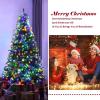 image:imageGoplus 5 FT Snow Flocked Christmas Tree Artificial Unlit Hinged Xmas Full Tree with 456 Lush Branch Tips Foldable Metal Stand Home Office Decoration Pink Gradient amp WhiteGreen