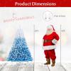 image:imageGoplus 5 FT Snow Flocked Christmas Tree Artificial Unlit Hinged Xmas Full Tree with 456 Lush Branch Tips Foldable Metal Stand Home Office Decoration Pink Gradient amp WhiteBlue Gradient