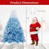 image:imageGoplus 5 FT Snow Flocked Christmas Tree Artificial Unlit Hinged Xmas Full Tree with 456 Lush Branch Tips Foldable Metal Stand Home Office Decoration Pink Gradient amp WhiteBlue Gradient