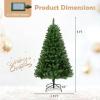 image:imageGoplus 5 FT Snow Flocked Christmas Tree Artificial Unlit Hinged Xmas Full Tree with 456 Lush Branch Tips Foldable Metal Stand Home Office Decoration Pink Gradient amp WhiteGreenwarm White