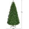 image:imageGoplus 5 FT Snow Flocked Christmas Tree Artificial Unlit Hinged Xmas Full Tree with 456 Lush Branch Tips Foldable Metal Stand Home Office Decoration Pink Gradient amp WhiteGreen