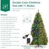image:imageGoplus 5 FT Snow Flocked Christmas Tree Artificial Unlit Hinged Xmas Full Tree with 456 Lush Branch Tips Foldable Metal Stand Home Office Decoration Pink Gradient amp WhiteGreen