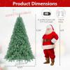 image:imageGoplus 5 FT Snow Flocked Christmas Tree Artificial Unlit Hinged Xmas Full Tree with 456 Lush Branch Tips Foldable Metal Stand Home Office Decoration Pink Gradient amp WhiteLime Green