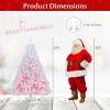 image:imageGoplus 5 FT Snow Flocked Christmas Tree Artificial Unlit Hinged Xmas Full Tree with 456 Lush Branch Tips Foldable Metal Stand Home Office Decoration Pink Gradient amp WhitePink Gradient