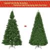 image:imageGoplus 5 FT Snow Flocked Christmas Tree Artificial Unlit Hinged Xmas Full Tree with 456 Lush Branch Tips Foldable Metal Stand Home Office Decoration Pink Gradient amp WhiteGreen