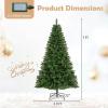 image:imageGoplus 5 FT Snow Flocked Christmas Tree Artificial Unlit Hinged Xmas Full Tree with 456 Lush Branch Tips Foldable Metal Stand Home Office Decoration Pink Gradient amp WhiteGreenwarm White