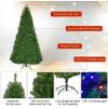 image:imageGoplus 5 FT Snow Flocked Christmas Tree Artificial Unlit Hinged Xmas Full Tree with 456 Lush Branch Tips Foldable Metal Stand Home Office Decoration Pink Gradient amp WhiteGreen