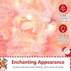 image:imageGoplus 5 FT Snow Flocked Christmas Tree Artificial Unlit Hinged Xmas Full Tree with 456 Lush Branch Tips Foldable Metal Stand Home Office Decoration Pink Gradient amp WhitePinkprelit