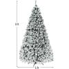 image:imageGoplus 5 FT Snow Flocked Christmas Tree Artificial Unlit Hinged Xmas Full Tree with 456 Lush Branch Tips Foldable Metal Stand Home Office Decoration Pink Gradient amp WhiteSnowyprelit