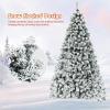 image:imageGoplus 5 FT Snow Flocked Christmas Tree Artificial Unlit Hinged Xmas Full Tree with 456 Lush Branch Tips Foldable Metal Stand Home Office Decoration Pink Gradient amp WhiteSnowyprelit