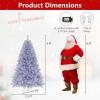 image:imageGoplus 5 FT Snow Flocked Christmas Tree Artificial Unlit Hinged Xmas Full Tree with 456 Lush Branch Tips Foldable Metal Stand Home Office Decoration Pink Gradient amp WhiteLavender