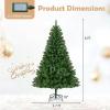 image:imageGoplus 5 FT Snow Flocked Christmas Tree Artificial Unlit Hinged Xmas Full Tree with 456 Lush Branch Tips Foldable Metal Stand Home Office Decoration Pink Gradient amp WhiteGreenwarm White