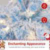 image:imageGoplus 5 FT Snow Flocked Christmas Tree Artificial Unlit Hinged Xmas Full Tree with 456 Lush Branch Tips Foldable Metal Stand Home Office Decoration Pink Gradient amp WhiteBlueprelit