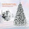 image:imageGoplus 5 FT Snow Flocked Christmas Tree Artificial Unlit Hinged Xmas Full Tree with 456 Lush Branch Tips Foldable Metal Stand Home Office Decoration Pink Gradient amp WhiteSnowyprelit