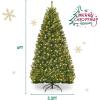 image:imageGoplus 5 FT Snow Flocked Christmas Tree Artificial Unlit Hinged Xmas Full Tree with 456 Lush Branch Tips Foldable Metal Stand Home Office Decoration Pink Gradient amp WhiteGreen