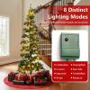 image:imageGoplus 7 FT PreLit Spiral Christmas Tree Artificial Xmas Tree with 791 Branch Tips 220 Warm White LED Lights 8 Modes 60 Pine Cones Red Berries Metal Stand Home Office Party Holiday DecorationGreen With Pine Cones