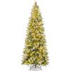 image:imageGoplus 7 FT PreLit Spiral Christmas Tree Artificial Xmas Tree with 791 Branch Tips 220 Warm White LED Lights 8 Modes 60 Pine Cones Red Berries Metal Stand Home Office Party Holiday DecorationGreenwhite