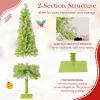 image:imageGoplus 7 FT PreLit Spiral Christmas Tree Artificial Xmas Tree with 791 Branch Tips 220 Warm White LED Lights 8 Modes 60 Pine Cones Red Berries Metal Stand Home Office Party Holiday DecorationGreen With Snow
