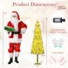 image:imageGoplus 7 FT PreLit Spiral Christmas Tree Artificial Xmas Tree with 791 Branch Tips 220 Warm White LED Lights 8 Modes 60 Pine Cones Red Berries Metal Stand Home Office Party Holiday DecorationGreen With Snow
