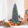 image:imageGoplus 7 FT PreLit Spiral Christmas Tree Artificial Xmas Tree with 791 Branch Tips 220 Warm White LED Lights 8 Modes 60 Pine Cones Red Berries Metal Stand Home Office Party Holiday DecorationBlue