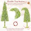 image:imageGoplus 7 FT PreLit Spiral Christmas Tree Artificial Xmas Tree with 791 Branch Tips 220 Warm White LED Lights 8 Modes 60 Pine Cones Red Berries Metal Stand Home Office Party Holiday DecorationGreen With Snow