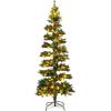 image:imageGoplus 7 FT PreLit Spiral Christmas Tree Artificial Xmas Tree with 791 Branch Tips 220 Warm White LED Lights 8 Modes 60 Pine Cones Red Berries Metal Stand Home Office Party Holiday DecorationGreen With Pine Cones