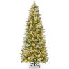 image:imageGoplus 7 FT PreLit Spiral Christmas Tree Artificial Xmas Tree with 791 Branch Tips 220 Warm White LED Lights 8 Modes 60 Pine Cones Red Berries Metal Stand Home Office Party Holiday DecorationGreenwhite