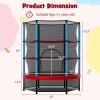 image:imageGoplus 55 Trampoline for Kids ASTM Approved Toddler Trampoline wEnclosure Safety Net Bouncy Jumping Mat Seamless Design Indoor Outdoor Mini Recreational Rebounder for Boys GirlsBlueRed