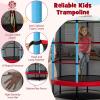 image:imageGoplus 55 Trampoline for Kids ASTM Approved Toddler Trampoline wEnclosure Safety Net Bouncy Jumping Mat Seamless Design Indoor Outdoor Mini Recreational Rebounder for Boys GirlsBlueRed